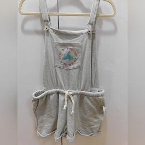 Disney Gray Dungarees with Colorful Castle Logo